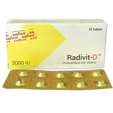 Radivit-D 2000 IU - 10's pack Tablet image
