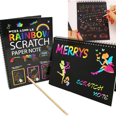 Rainbow Scratch Art Paper image