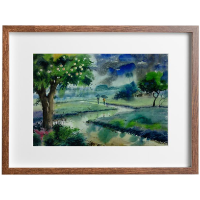 Mahmudur Rahman Rial Rainy day Watercolor - (27x20)inches image
