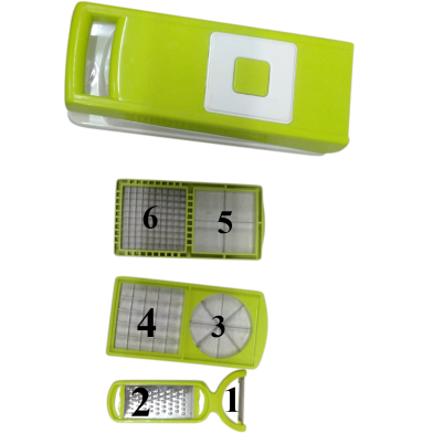 Raju Nicer Dicer Plus Vegetable Cutter Set (6 in one) image