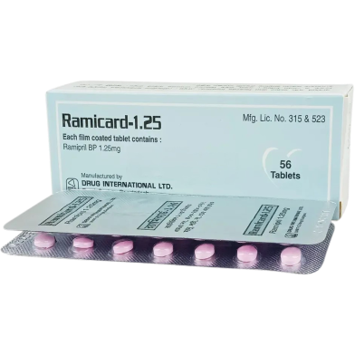 Ramicard 1.25mg Tablet 14's Strip image