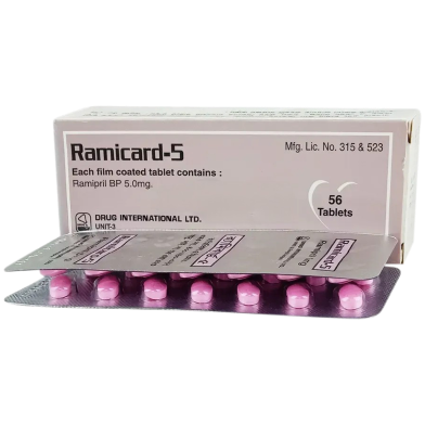 Ramicard 5 mg Tablet – 14's Strip image