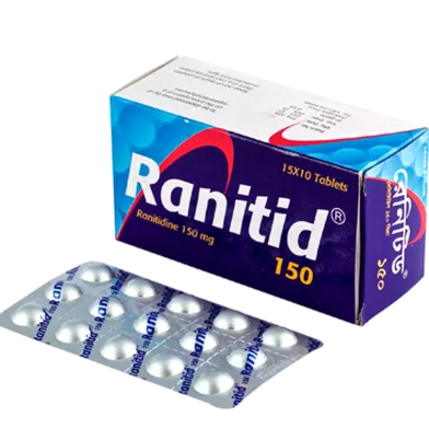 Ranidin 150 mg Tablet 10's Strip image