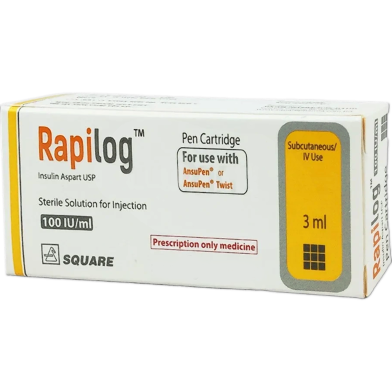 Rapilog 100 IU/ml 3ml vial SC Injection 3 ml vial image