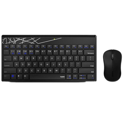 Rapoo 8000M Multi-Mode Keyboard And Mouse Combo-Black image