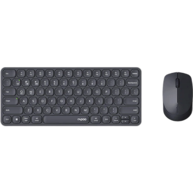 Rapoo 9010M 78 keys Multi-mode Wireless Keyboard and Mouse Combo Black image
