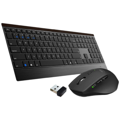 Rapoo 9500M Multi-Mode Wireless Keyboard And Mouse Combo-Black image