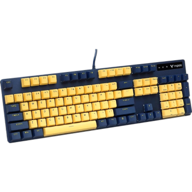 Rapoo V500PRO Yellow-Blue Backlit Gaming Mechanical Keyboard image