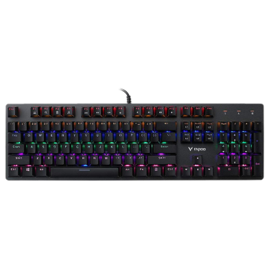 Rapoo V500SE Mixed Light 104 Keys Metal Wired (Red/Blue Switch) Mechanical Keyboard image