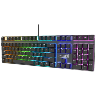 Rapoo V700 RGB Alloy Backlit Mechanical Blue Switch Gaming Keyboard-Black image