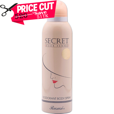 Rasasi Secret Women Deo Spray 200ml image