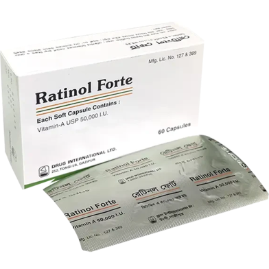 Ratinol Forte 50000 IU - 15's Strip Capsule image