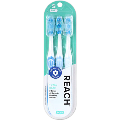 Reach Total Care Anti Bacterial Tooth Brush Soft 3pcs image