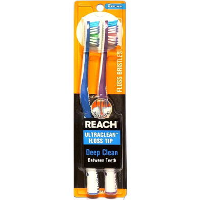 Reach Ultra Clean Floss Tip Toothbrush Medium 2 Pack image