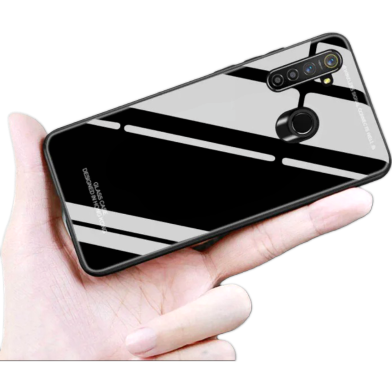 Realme 6 Back Cover Glass Case Premium Tempered Glass Protection Shockproof (Multicolor) image