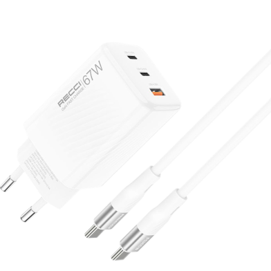 Recci RC85ECC 67W Travel Smart USB Charger With 1.5 meter Cable image