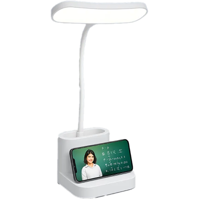 Rechargeable LED Desk Lamp – Touch Control, 3-Color Brightness, 9W, Eye Protection, Pen image