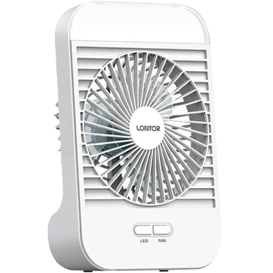 Rechargeable Table Fan With Night Light LED image