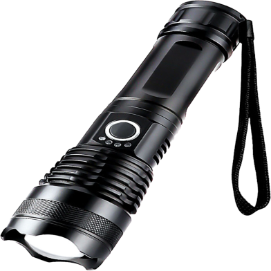 Rechargeable Zoom Led Flashlight Usb Torch Light With Battery image