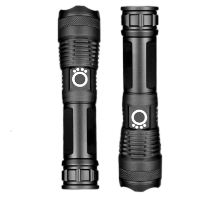 Rechargeable Zoom Led Flashlight Usb Torch Light image