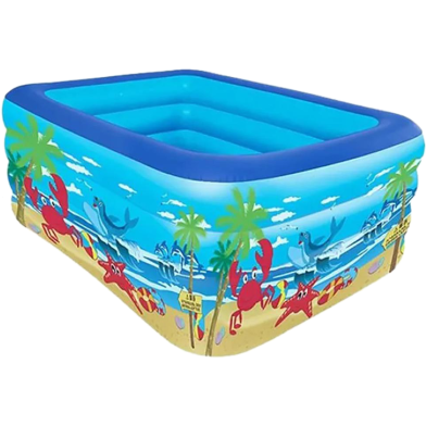 Rectangular Quick Set Inflatable Pool with Free Electric Pumper Above Ground Swimming Pool 120Cm (Any Colour). image