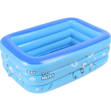 Rectangular Quick Set Inflatable Pool Above Ground Swimming Pool with Free Electric Pumper - 210 cm (Any Colour) image