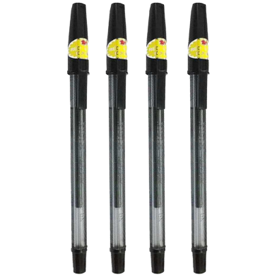 Red Leaf Extra Fine Ball Pen 4Pcs - Black Ink image