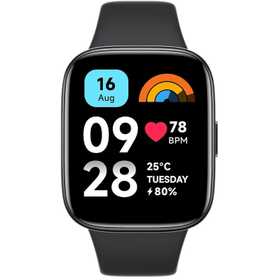 Redmi 3 Active BT Calling Smart Watch With 1.83 Inch Big Screen SpO2 And 5ATM Water Resistance - Charcoal Black image
