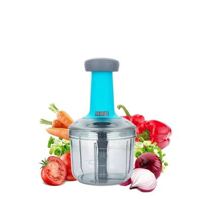 Refined Taste - Push Chopper Plastic Vegetable Chopper Cutter, Vegetable Push Chopper for Kitchen, 3 Sharp Stainless Steel Blades, Slide 4