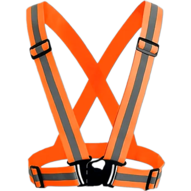 Reflective Safety Harness Vest Orange Color image
