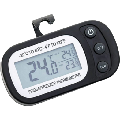 Refrigerator Thermometer – Digital Fridge Room Thermometer with Magnetic Dial, Hygrometer image