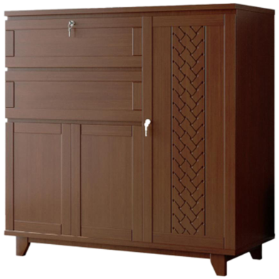 Regal Olivia Wooden Wardrobe Antique WDH-345-3-1-20(AIRY) image