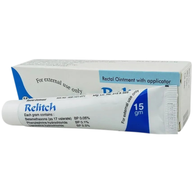 Relitch 0.05 Percent 0.1 Percent 2.5 Percent Rectal Ointment 15gm Tube image