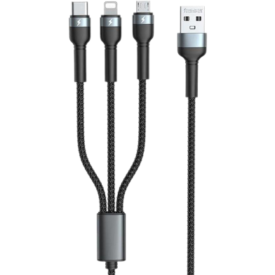 Remax RC-124th 3-in-1 Braided Data Cable image