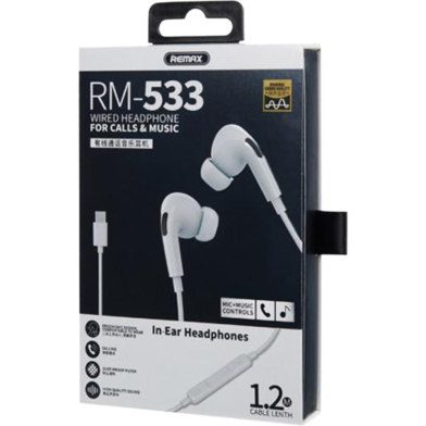 Remax RM-533 Air Plus Pro Wired Earphone for Type-C image