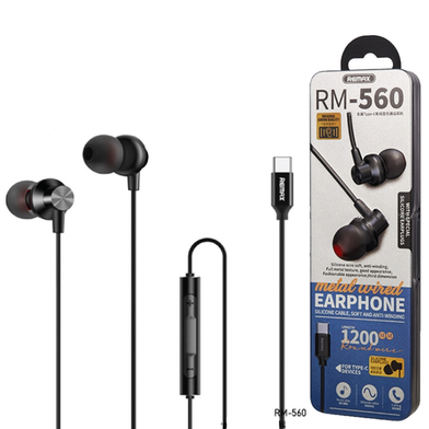 Remax RM-560 Metal Wired Earphone for Type-C image