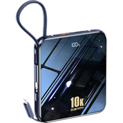 Remax RPP-285 22.5W Power Bank 10000mAh With Lightning And Type-C Cables image