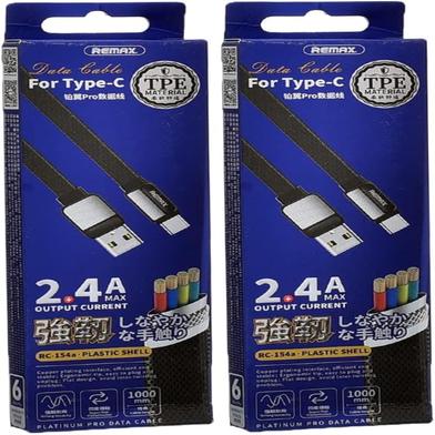 Remax Rc 154a Fast Charging Data Transmission Type C Cable 2 4a Slide 2