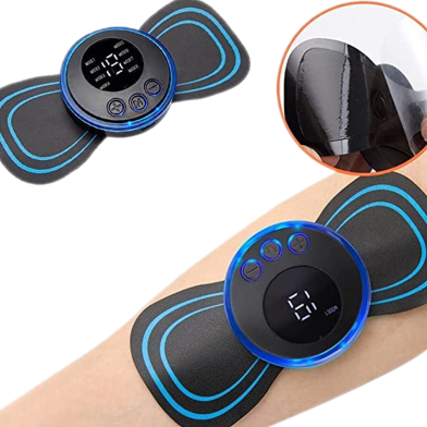 Remote Control Portable Electric Pain Relax Neck Body Massager With USB Charging Cable - 1 Pcs image