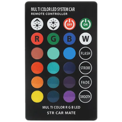 Remote Controller For Waterproof W5W 501 Car Wedge Side Light Bulb 6 SMD 5050 RGB Only Remote 1 Pcs image