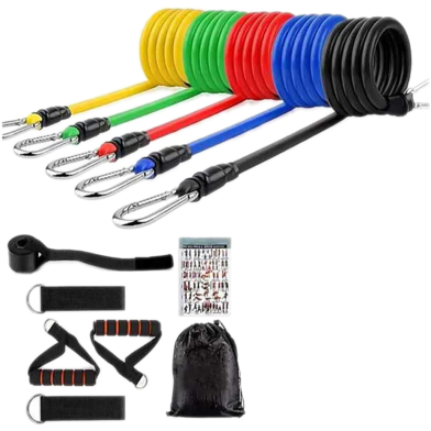 Resistance Bands set, Stackable Exercise Bands with Handles image