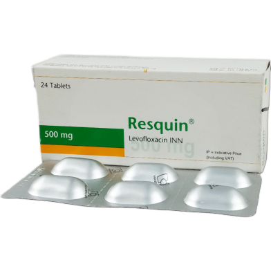 Resquin 500 mg Tablet 6's strip image