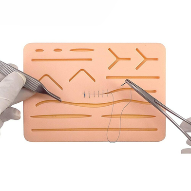 Reusable Surgical Medical Practice Traumatic Simulation Wounds Training Teaching Model Suture Kit Pad Silicone Fake Skin Suture Slide 2
