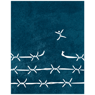 Reverie 200 Page Margined Demy Spiral Notebook - Free Man (Blue Cover) image