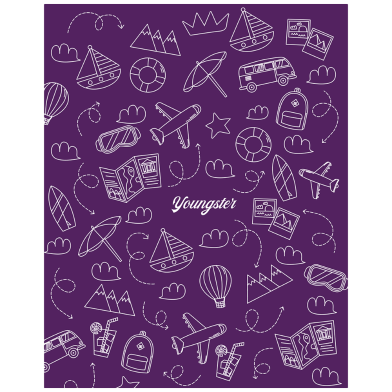 Reverie 200 Page Ruled Demy Spiral Notebook - Youngster (Violet) image