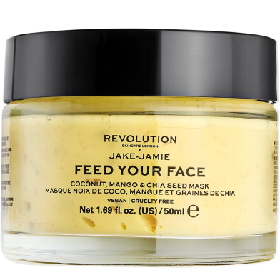 Revolution Skincare X Jake Jamie Coconut, Mango and Chia Seed Radiant Glow Face Mask – 50ml image