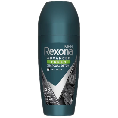 Rexona - Advanced Charcoal Detox Deodorants Dry Roll On For Men - 45ml image