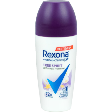 Rexona Motion Activated Free Spirit 72h 3x Stronger Protection Roll On For Women 45 ml image