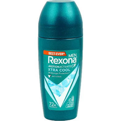Rexona Motion Activated Xtra Cool 72h 3x Stronger Protection Roll On For Men 45 ml image