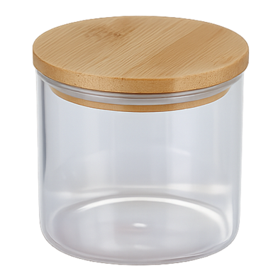 Rfl Crystal Jar With Bamboo Lid 500 ML image